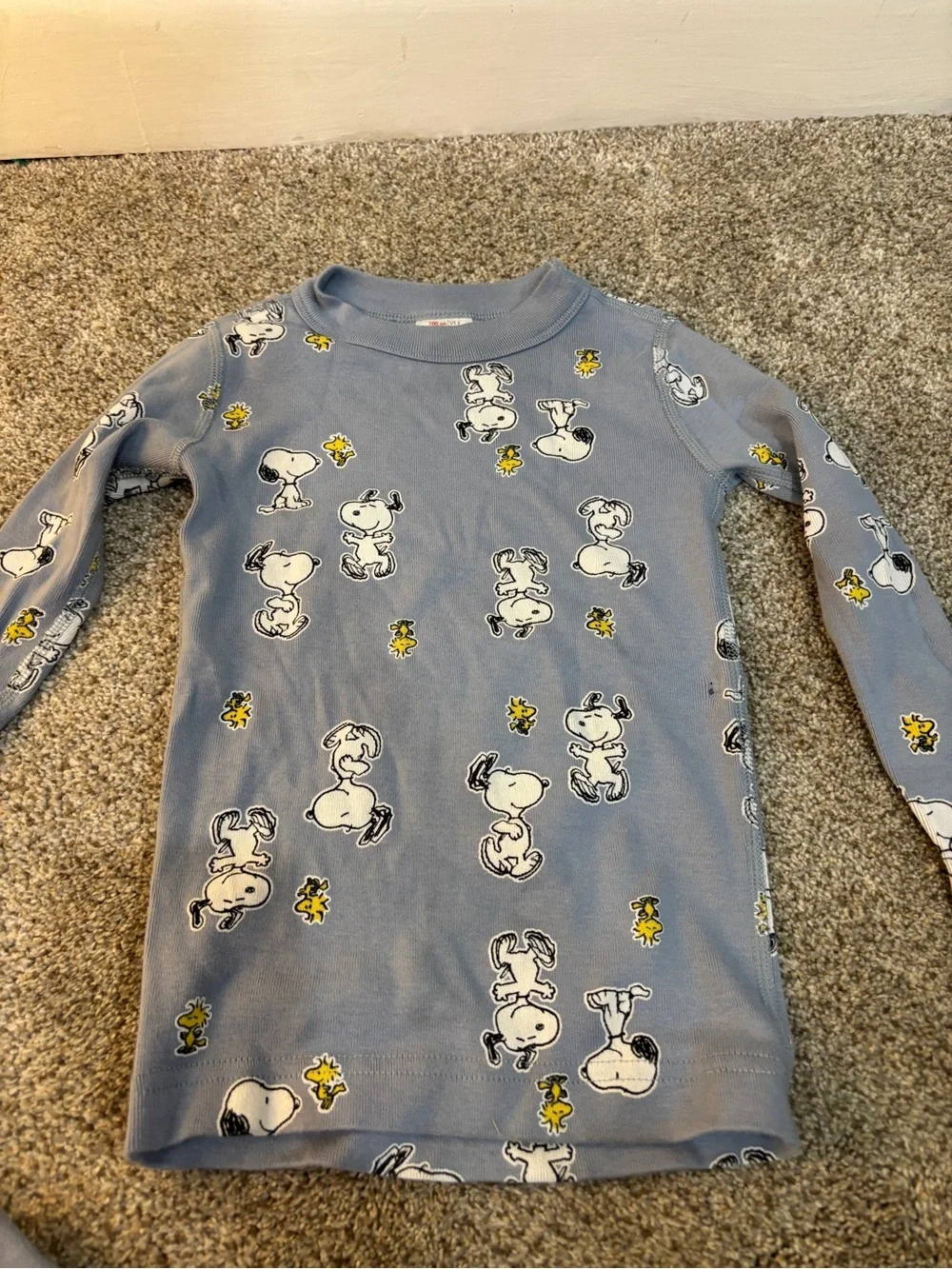 Hanna Andersson PEANUTS Blue Snoopy & Woodstock Kids Pajama Set organic cotton 4